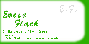 emese flach business card
